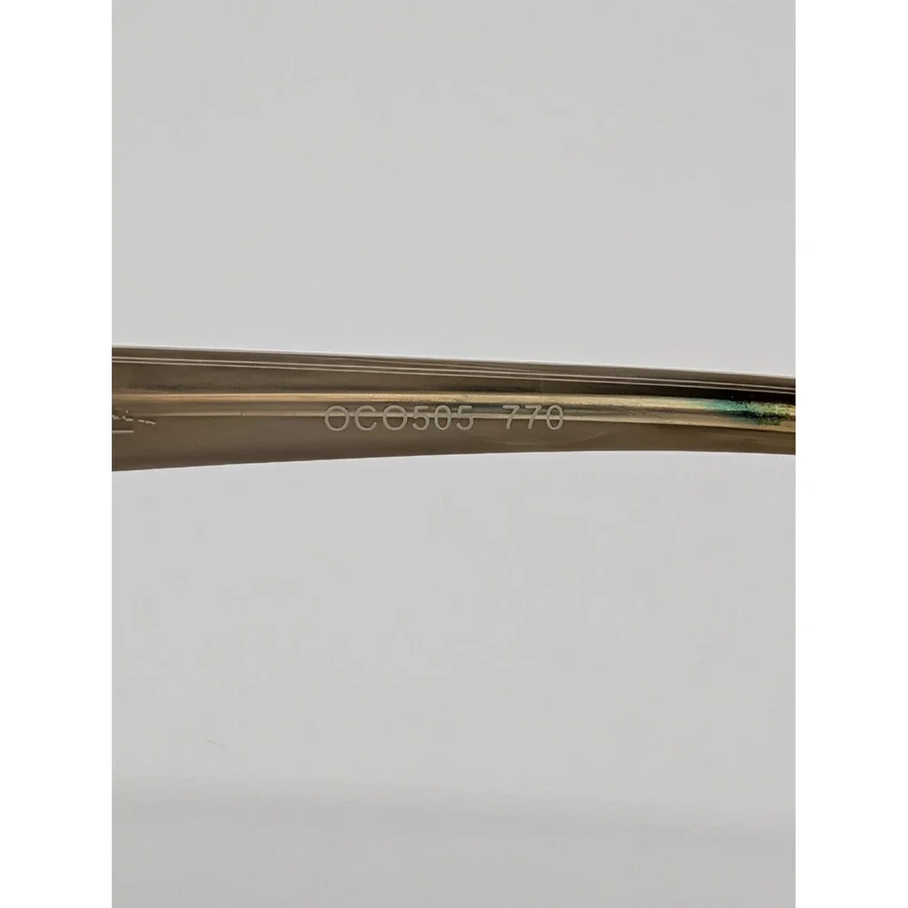 Oleg Cassini OCO505 Eyeglasses Frames Only Silver Full Rim Crystal Hinge 53mm